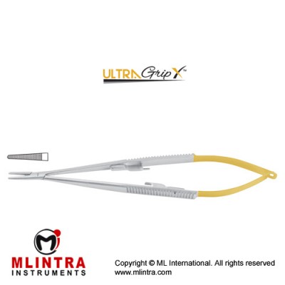 UltraGripX™ TC Jacobson Micro Needle Holder Straight - With Lock Stainless Steel, 21.5 cm - 8 1/2"